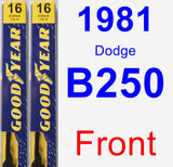 Front Wiper Blade Pack for 1981 Dodge B250 - Premium