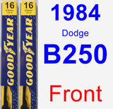 Front Wiper Blade Pack for 1984 Dodge B250 - Premium