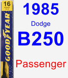 Passenger Wiper Blade for 1985 Dodge B250 - Premium