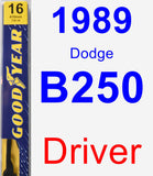 Driver Wiper Blade for 1989 Dodge B250 - Premium