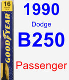 Passenger Wiper Blade for 1990 Dodge B250 - Premium