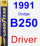 Driver Wiper Blade for 1991 Dodge B250 - Premium