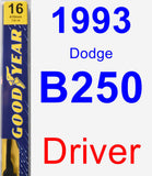 Driver Wiper Blade for 1993 Dodge B250 - Premium