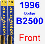 Front Wiper Blade Pack for 1996 Dodge B2500 - Premium