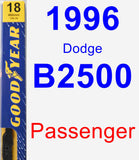 Passenger Wiper Blade for 1996 Dodge B2500 - Premium