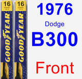 Front Wiper Blade Pack for 1976 Dodge B300 - Premium