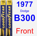 Front Wiper Blade Pack for 1977 Dodge B300 - Premium