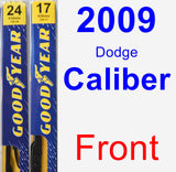 Front Wiper Blade Pack for 2009 Dodge Caliber - Premium