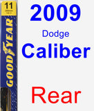 Rear Wiper Blade for 2009 Dodge Caliber - Premium