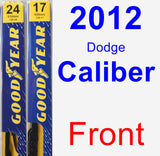 Front Wiper Blade Pack for 2012 Dodge Caliber - Premium