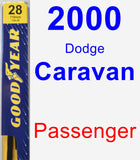 Passenger Wiper Blade for 2000 Dodge Caravan - Premium