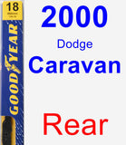 Rear Wiper Blade for 2000 Dodge Caravan - Premium