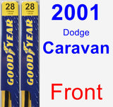 Front Wiper Blade Pack for 2001 Dodge Caravan - Premium