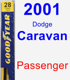 Passenger Wiper Blade for 2001 Dodge Caravan - Premium