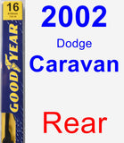Rear Wiper Blade for 2002 Dodge Caravan - Premium