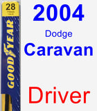 Driver Wiper Blade for 2004 Dodge Caravan - Premium