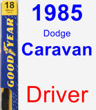 Driver Wiper Blade for 1985 Dodge Caravan - Premium