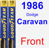 Front Wiper Blade Pack for 1986 Dodge Caravan - Premium