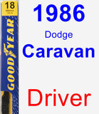 Driver Wiper Blade for 1986 Dodge Caravan - Premium