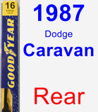 Rear Wiper Blade for 1987 Dodge Caravan - Premium