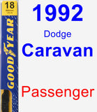 Passenger Wiper Blade for 1992 Dodge Caravan - Premium