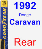 Rear Wiper Blade for 1992 Dodge Caravan - Premium