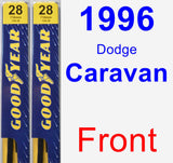 Front Wiper Blade Pack for 1996 Dodge Caravan - Premium