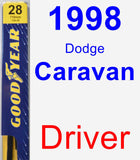 Driver Wiper Blade for 1998 Dodge Caravan - Premium