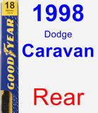 Rear Wiper Blade for 1998 Dodge Caravan - Premium