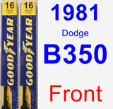 Front Wiper Blade Pack for 1981 Dodge B350 - Premium