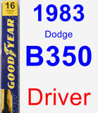 Driver Wiper Blade for 1983 Dodge B350 - Premium