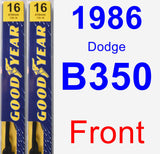 Front Wiper Blade Pack for 1986 Dodge B350 - Premium