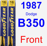 Front Wiper Blade Pack for 1987 Dodge B350 - Premium