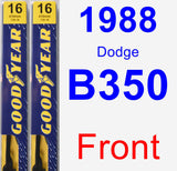 Front Wiper Blade Pack for 1988 Dodge B350 - Premium