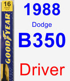 Driver Wiper Blade for 1988 Dodge B350 - Premium