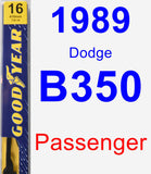 Passenger Wiper Blade for 1989 Dodge B350 - Premium