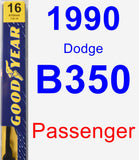 Passenger Wiper Blade for 1990 Dodge B350 - Premium