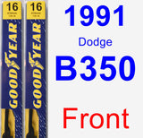 Front Wiper Blade Pack for 1991 Dodge B350 - Premium
