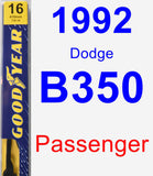 Passenger Wiper Blade for 1992 Dodge B350 - Premium