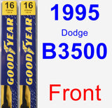 Front Wiper Blade Pack for 1995 Dodge B3500 - Premium