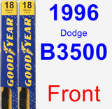 Front Wiper Blade Pack for 1996 Dodge B3500 - Premium