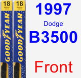 Front Wiper Blade Pack for 1997 Dodge B3500 - Premium