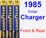 Front & Rear Wiper Blade Pack for 1985 Dodge Charger - Premium