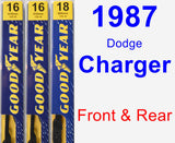 Front & Rear Wiper Blade Pack for 1987 Dodge Charger - Premium