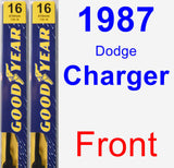 Front Wiper Blade Pack for 1987 Dodge Charger - Premium