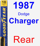 Rear Wiper Blade for 1987 Dodge Charger - Premium