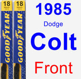 Front Wiper Blade Pack for 1985 Dodge Colt - Premium