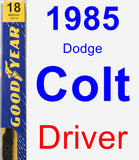 Driver Wiper Blade for 1985 Dodge Colt - Premium