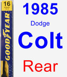 Rear Wiper Blade for 1985 Dodge Colt - Premium