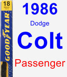 Passenger Wiper Blade for 1986 Dodge Colt - Premium